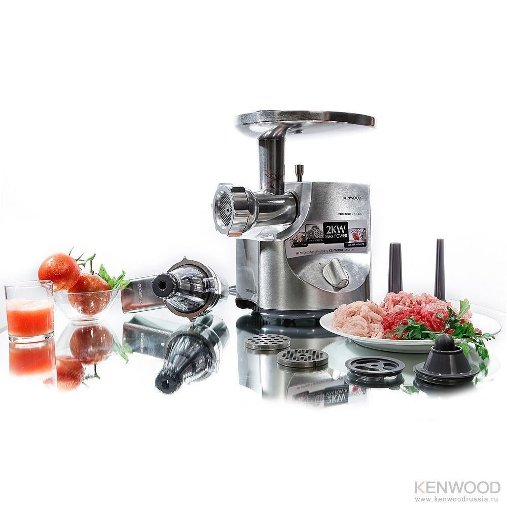Kenwood English meat grinder - minced meat, salad, juice, burger